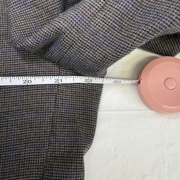 Lauren Ralph Lauren Men’s Brown Check Blazer 42L – Subtle Blue Accent Sport Coat - Picture 4 of 10